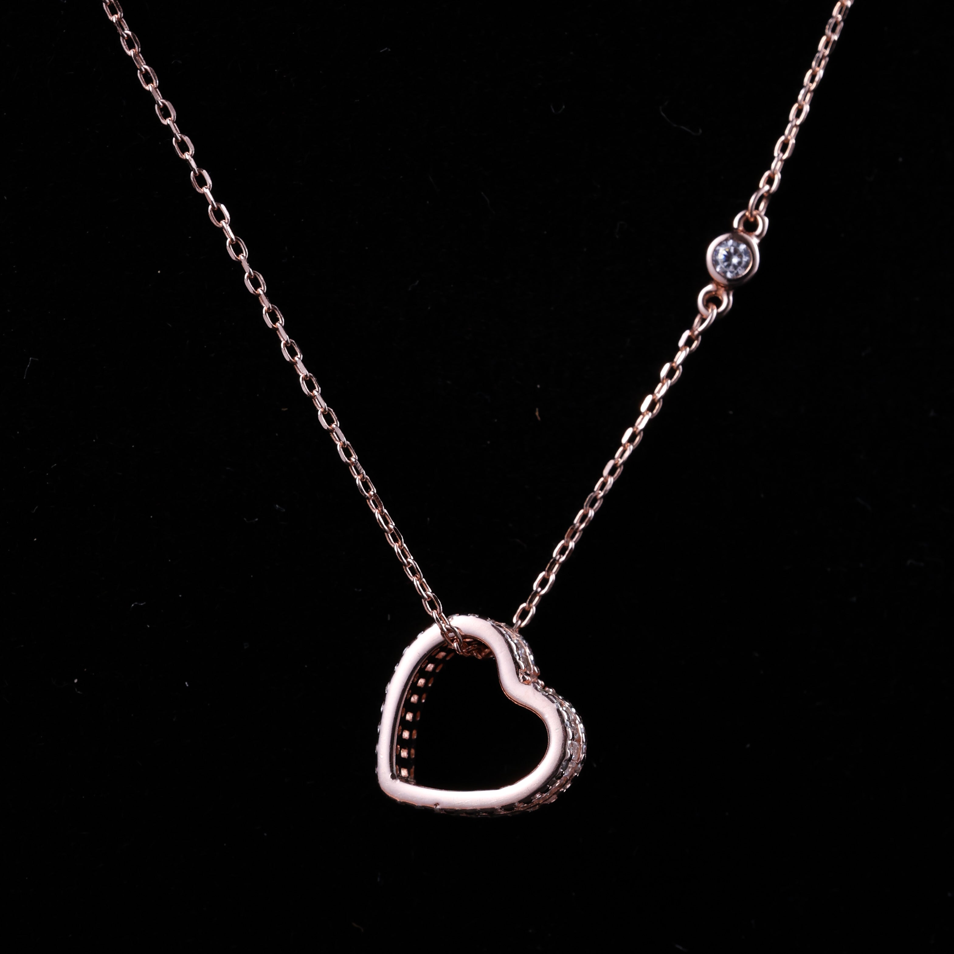 Rose Gold Infinity Loop Crystal Pendant