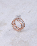 Rose Gold Chain Halo Ring