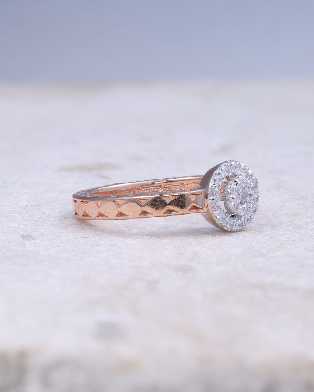 Rose Gold Halo Ring
