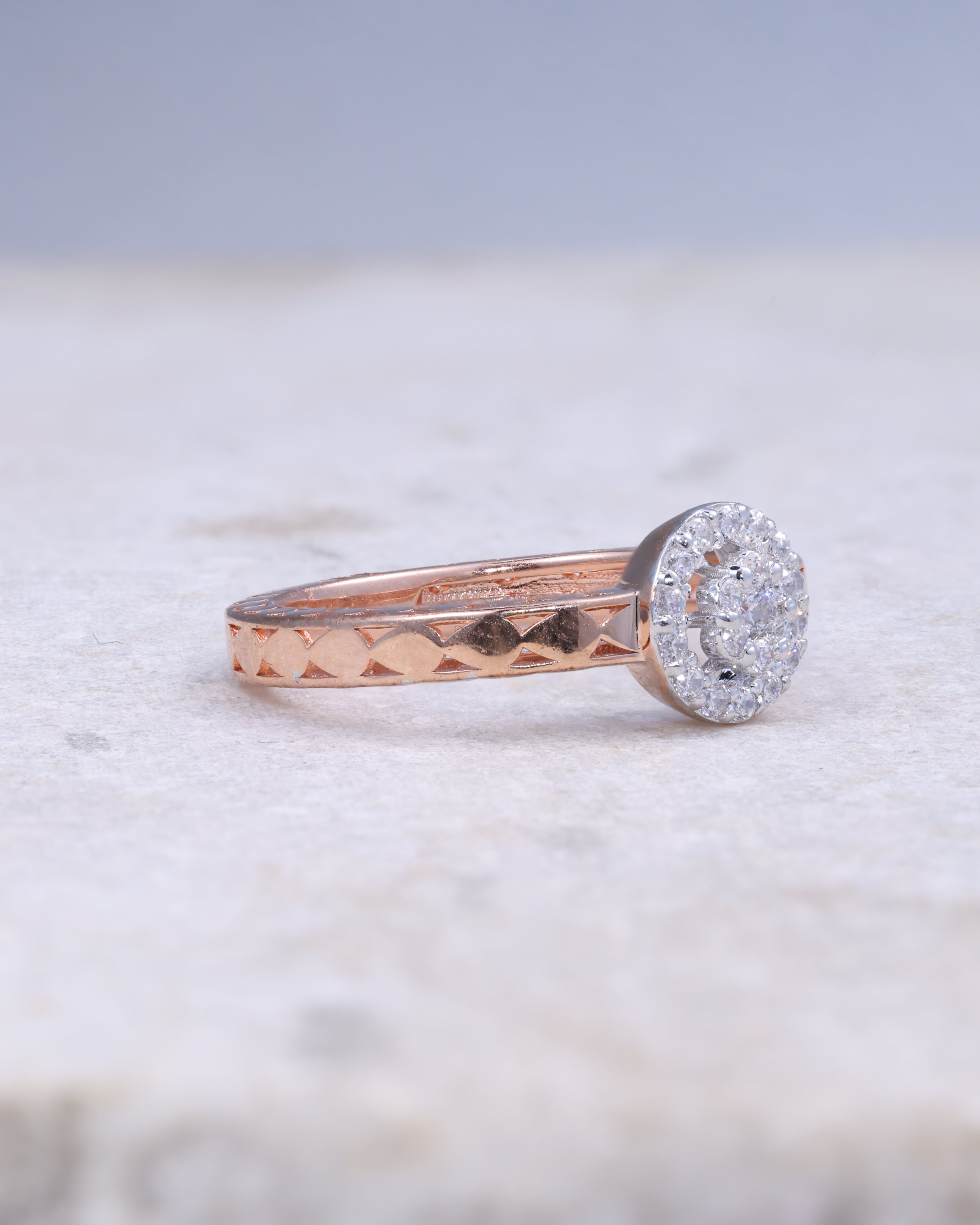 Rose Gold Halo Ring