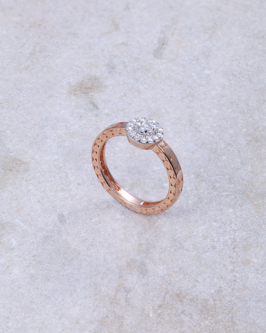 Rose Gold Halo Ring