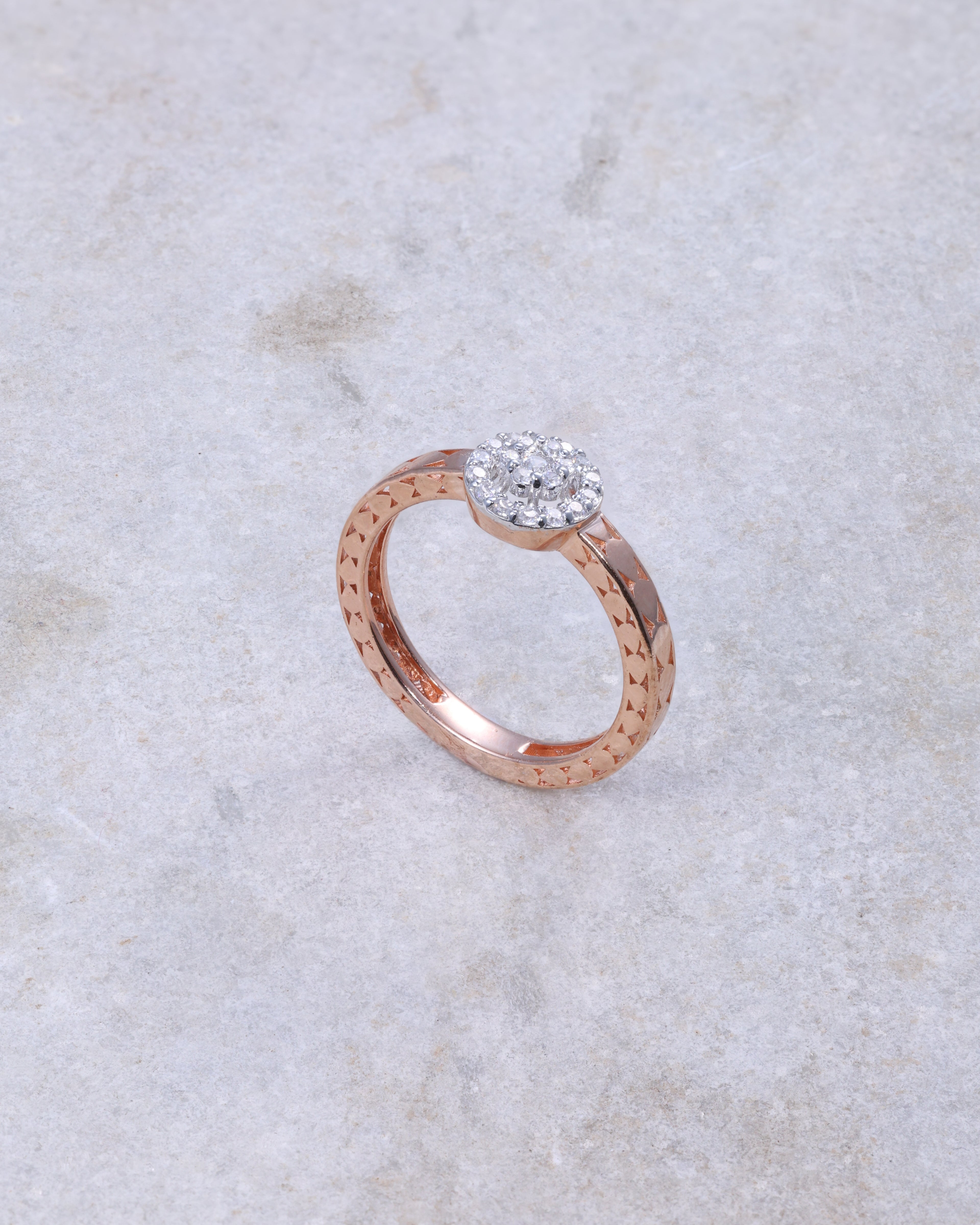 Rose Gold Halo Ring