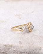 Floral Spark Gold-Plated Ring