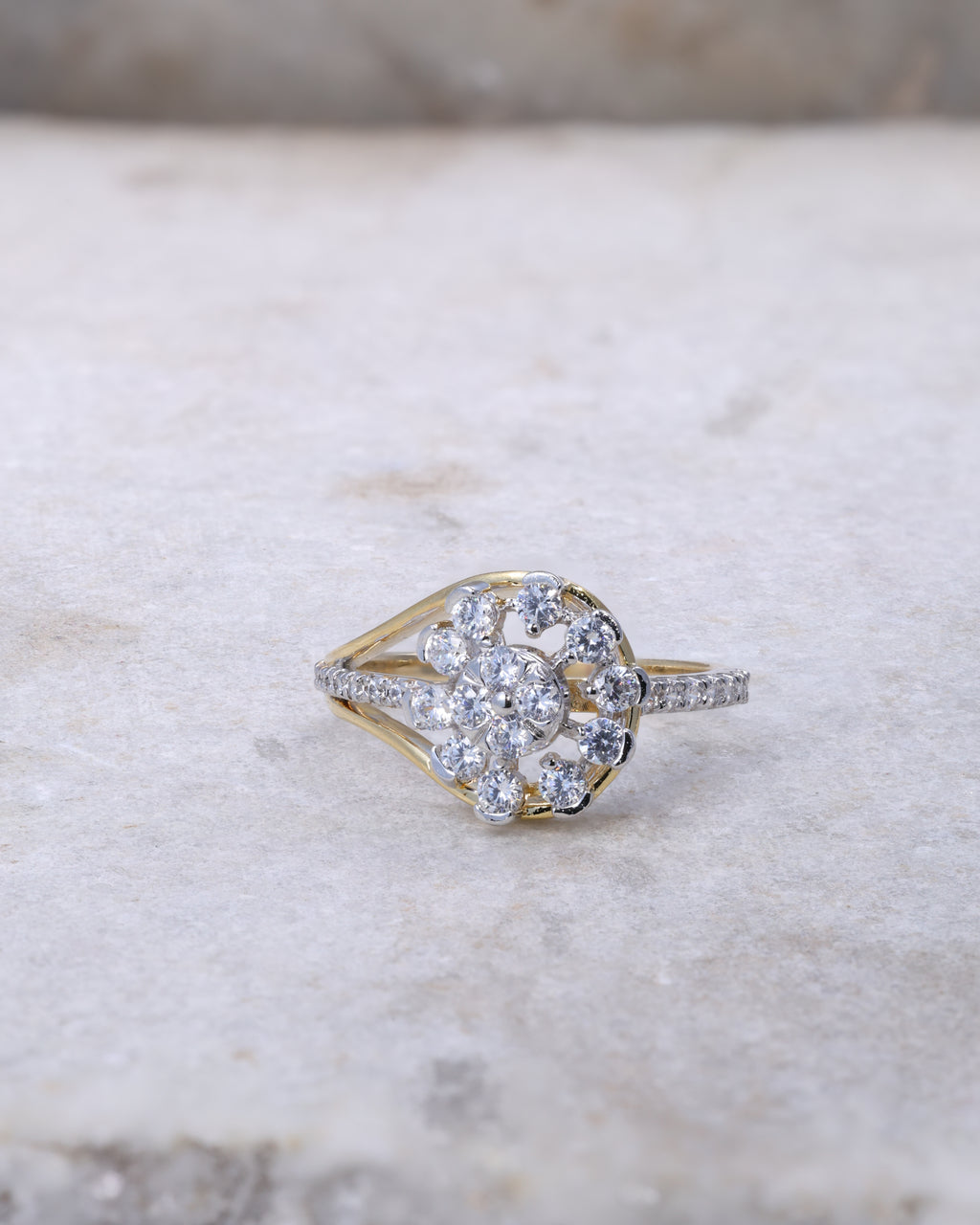 Elegant Floral Diamond Ring
