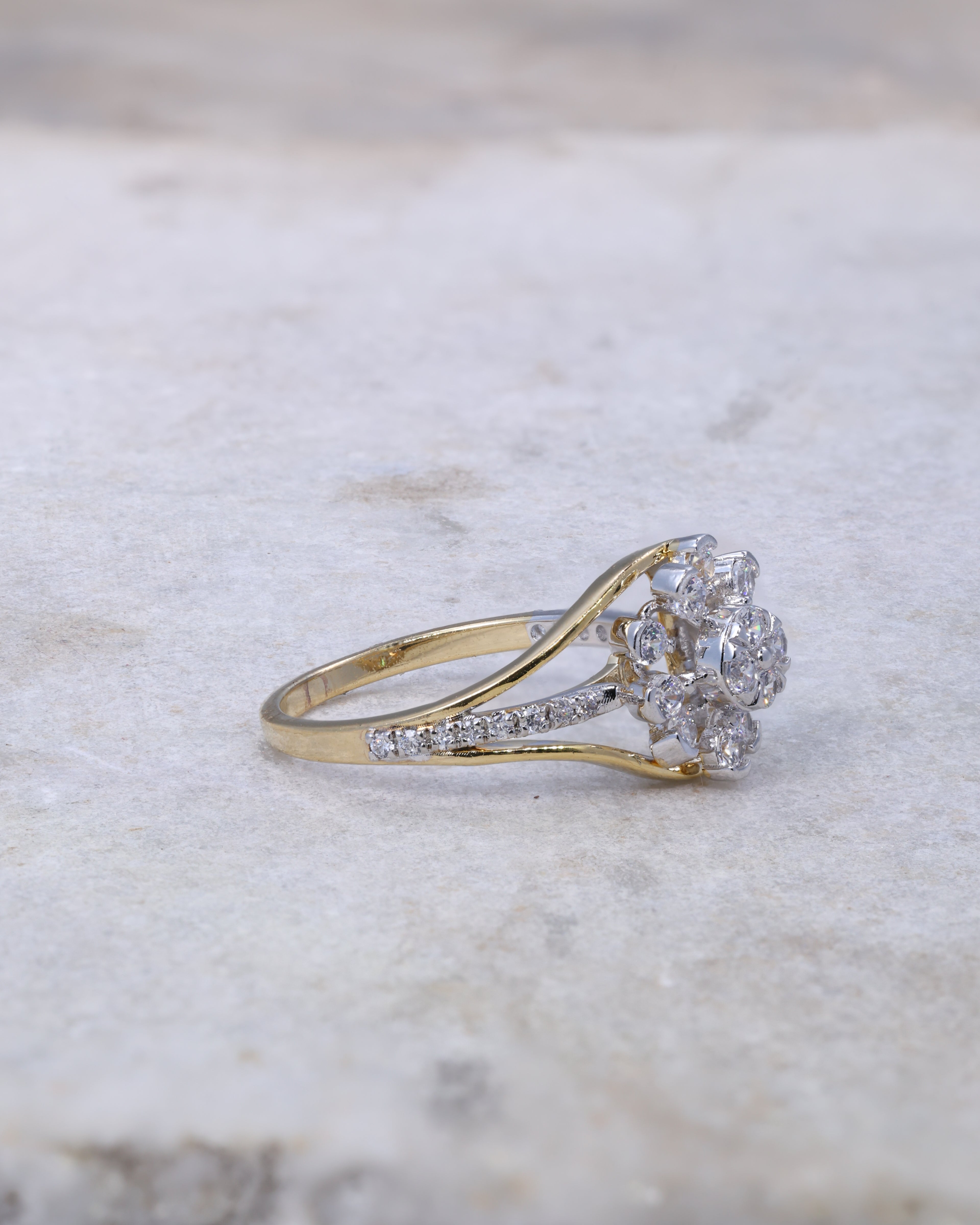 Elegant Floral Diamond Ring