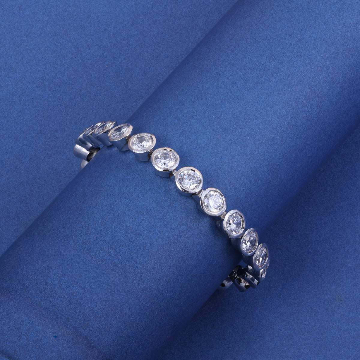 Classic Round-Cut Crystal Tennis Bracelet