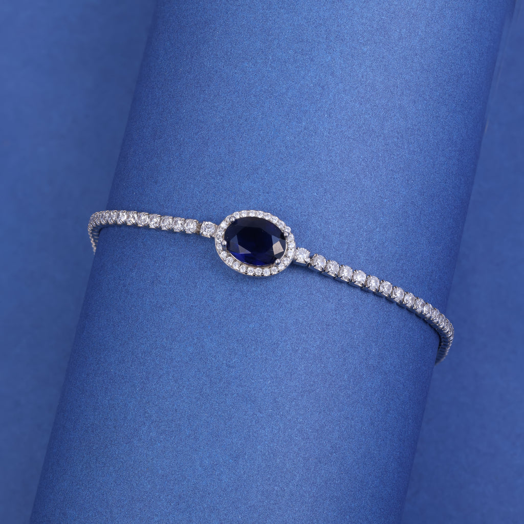 Midnight Blue Crystal Tennis Bracelet