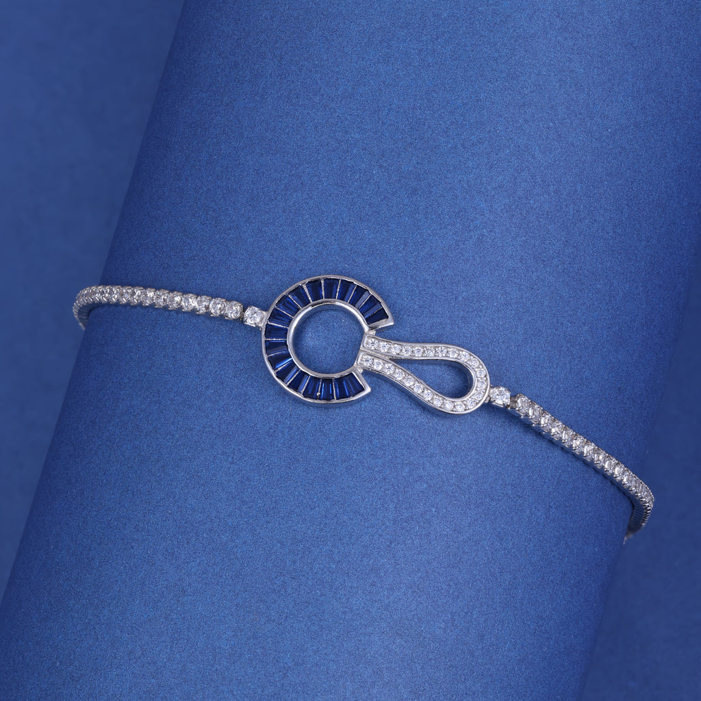 Elegant Blue Crystal Infinity Bracelet
