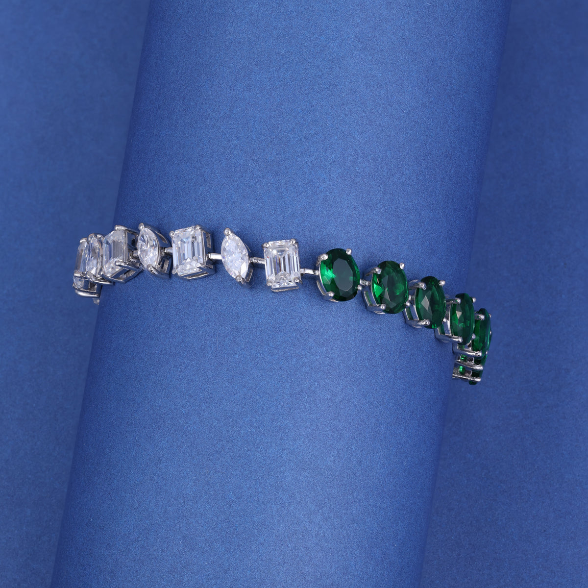 Emerald Green & Crystal Luxe Bracelet
