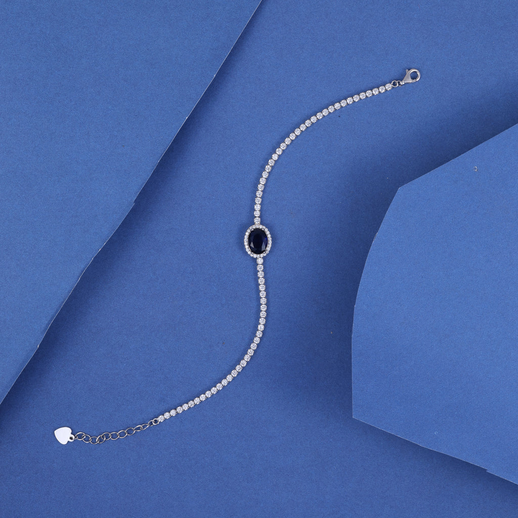 Midnight Blue Crystal Tennis Bracelet