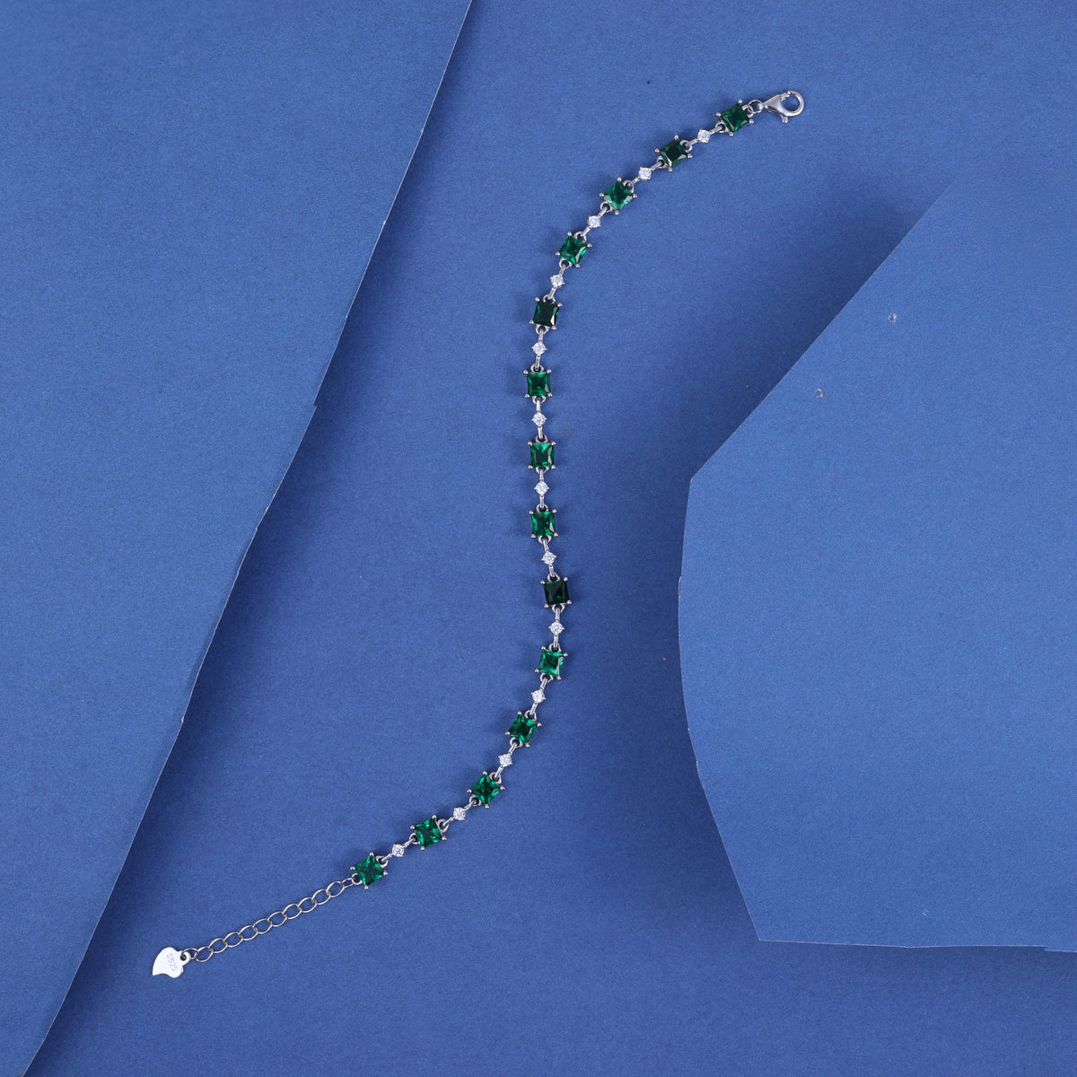 Emerald Green Crystal Tennis Bracelet