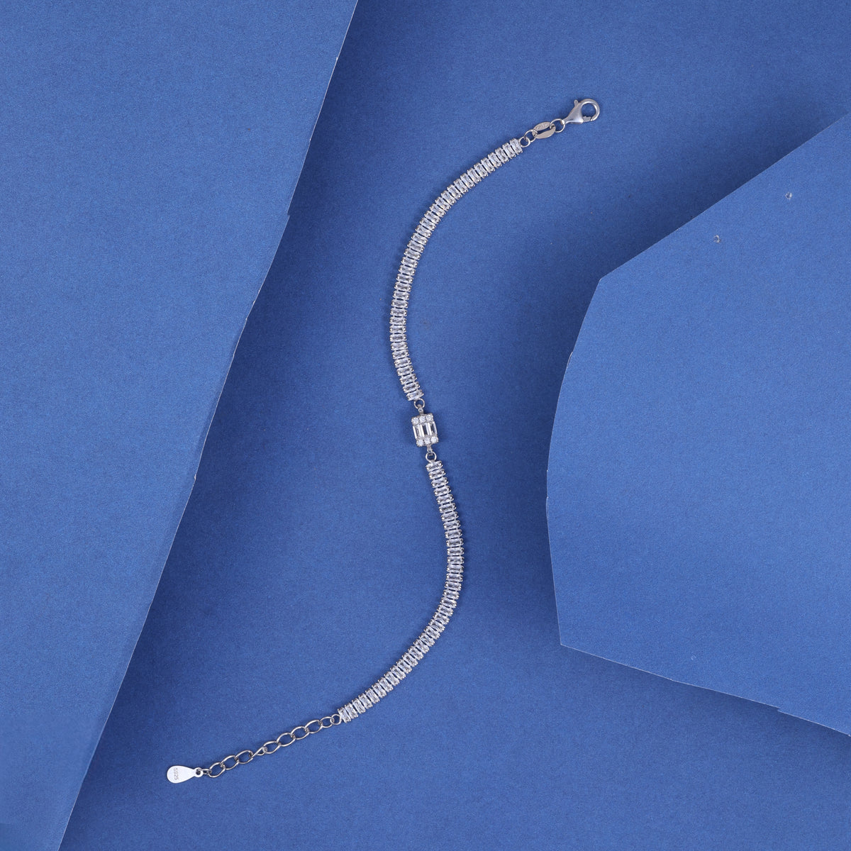Elegant Baguette Crystal Tennis Bracelet