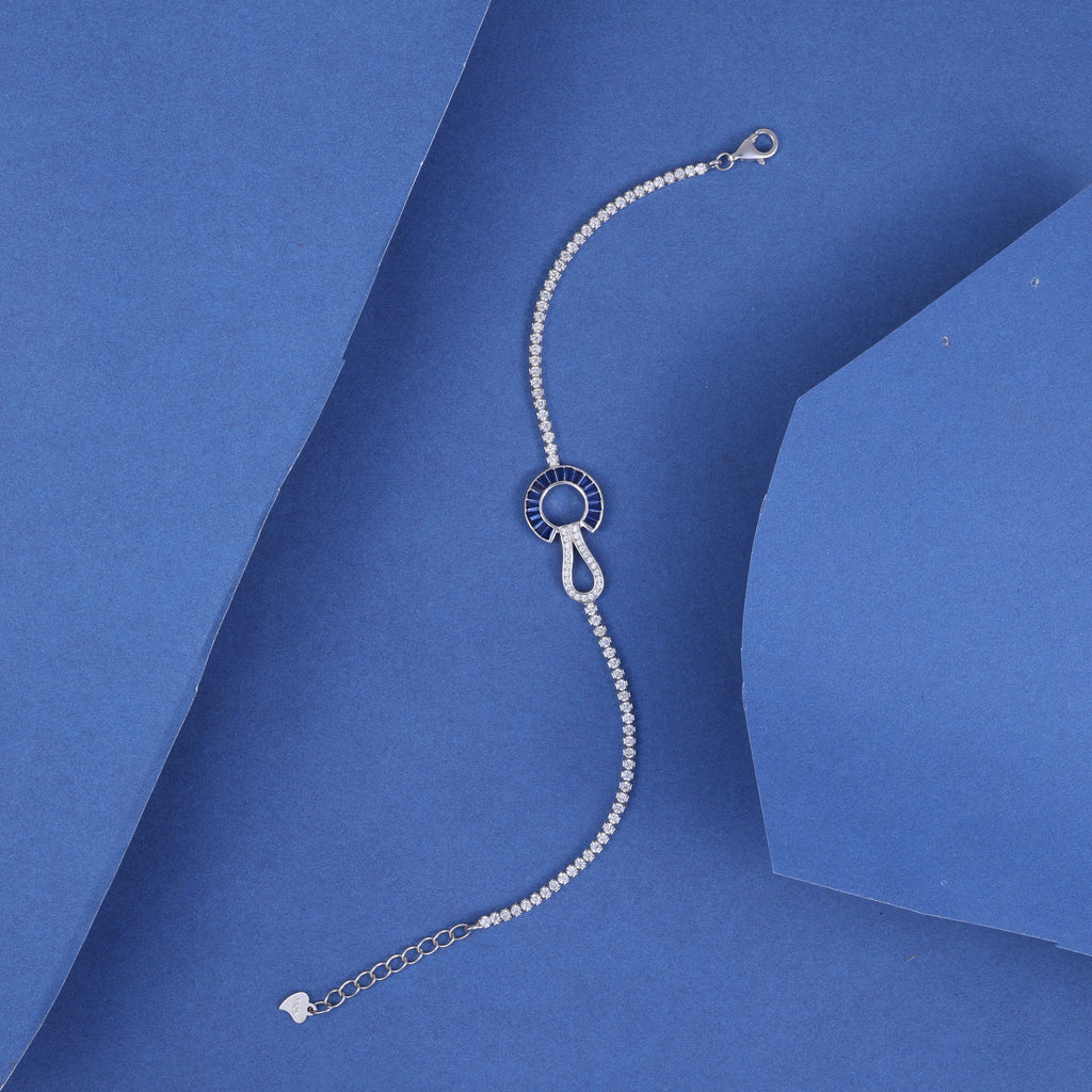 Elegant Blue Crystal Infinity Bracelet