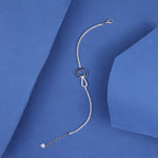Elegant Blue Crystal Infinity Bracelet