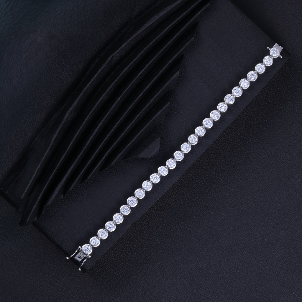 Classic Round-Cut Crystal Tennis Bracelet