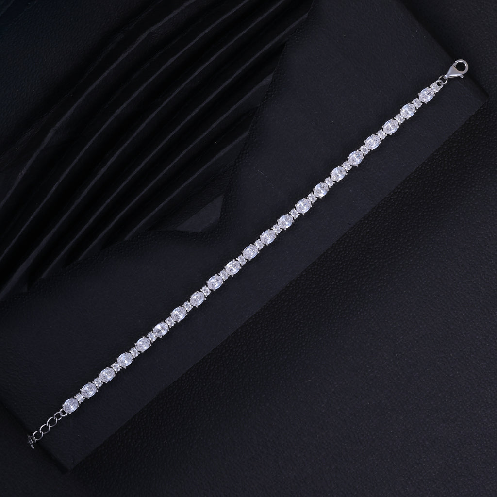 Classic Round Crystal Tennis Bracelet