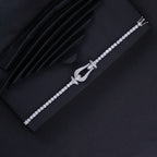 Elegant Crystal Link Bracelet