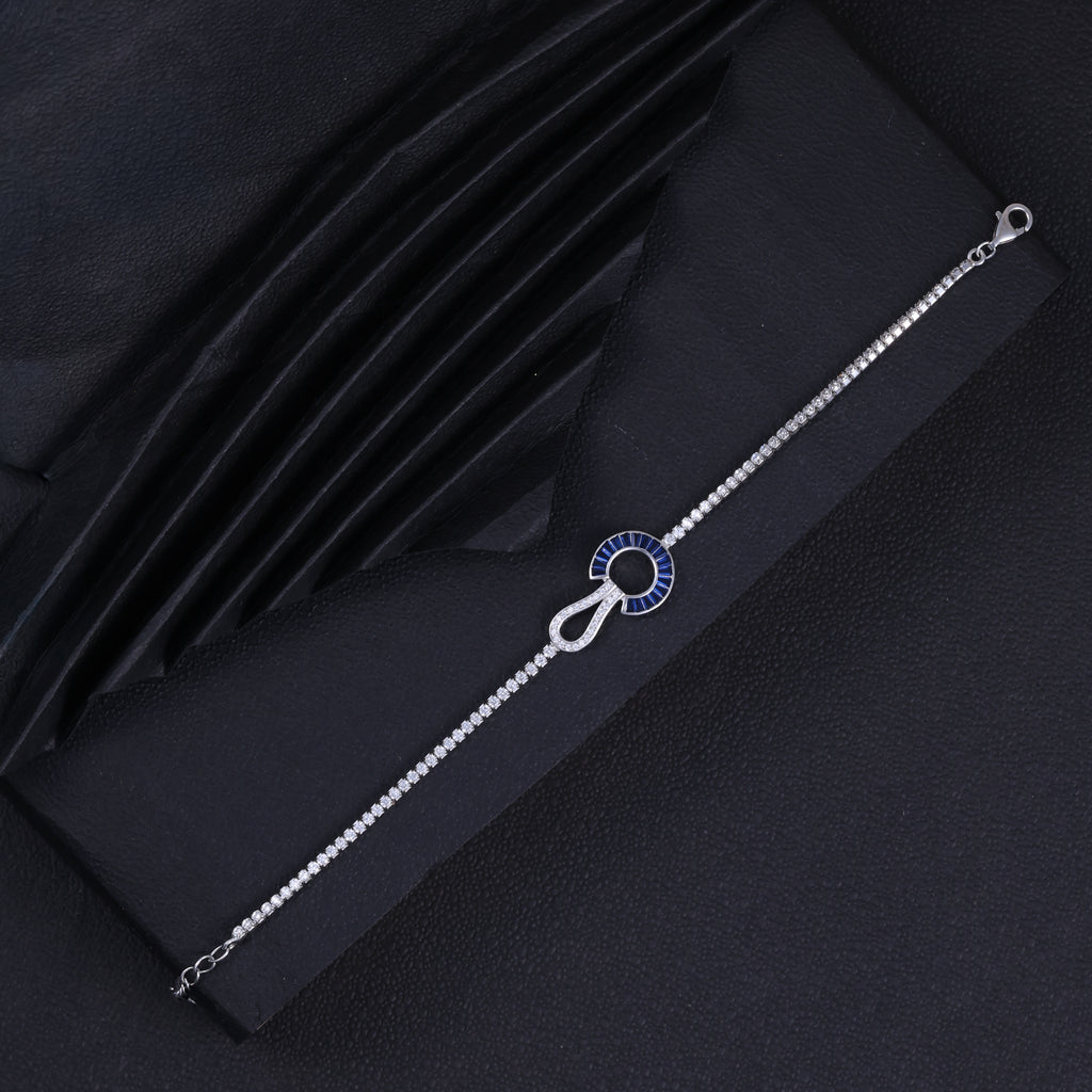 Elegant Blue Crystal Infinity Bracelet