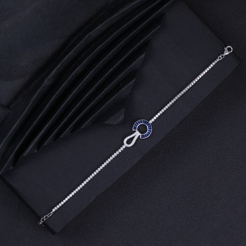 Elegant Blue Crystal Infinity Bracelet
