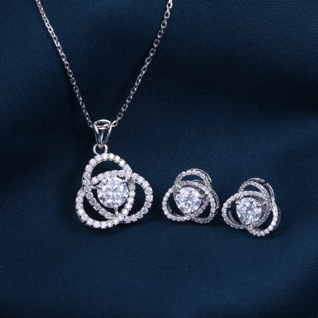 Elegant Crystal Pendant Set
