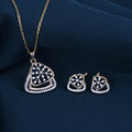 Elegant Triangular CZ Pendant Set