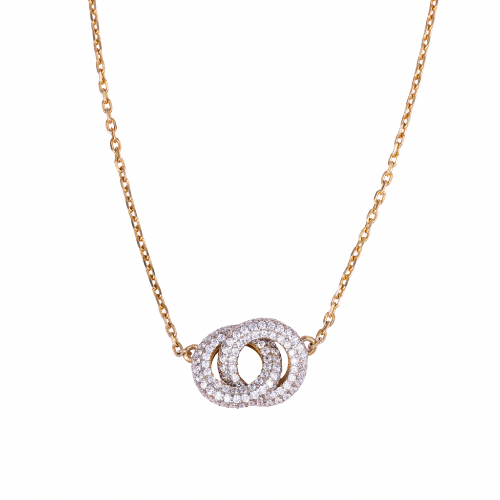Elegant Double Loop Crystal Pendant