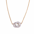 Elegant Double Loop Crystal Pendant