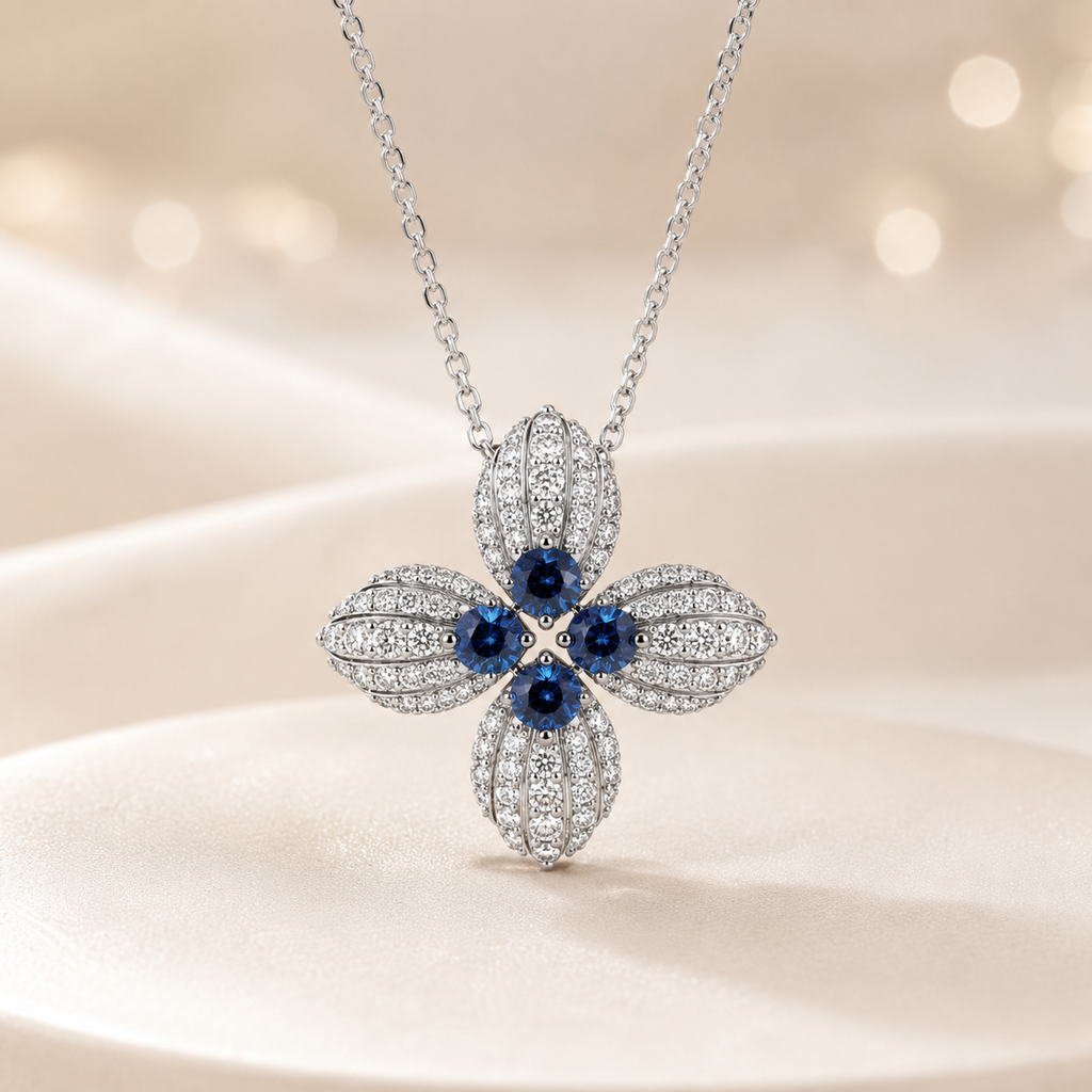 Rose Bloom Silver Pendant