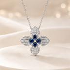 Rose Bloom Silver Pendant