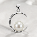 Moonlit Pearl Silver Pendant