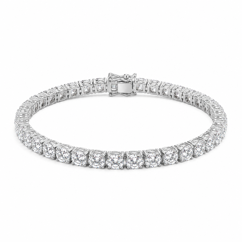 Eternal Sparkle Silver Tennis Bracelet