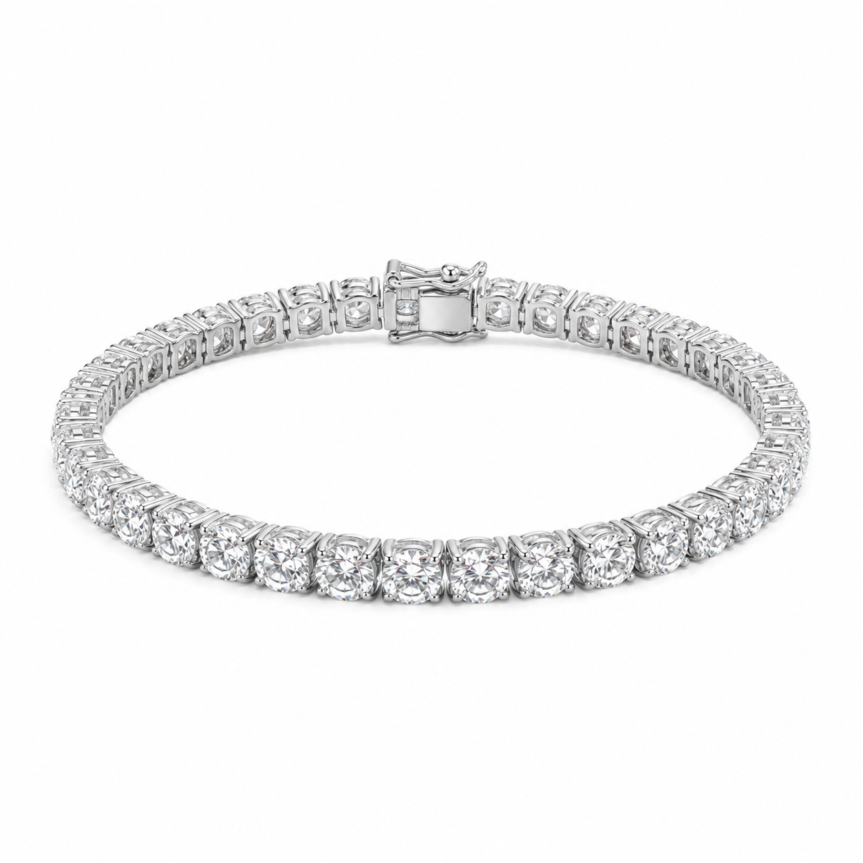 Eternal Sparkle Silver Tennis Bracelet