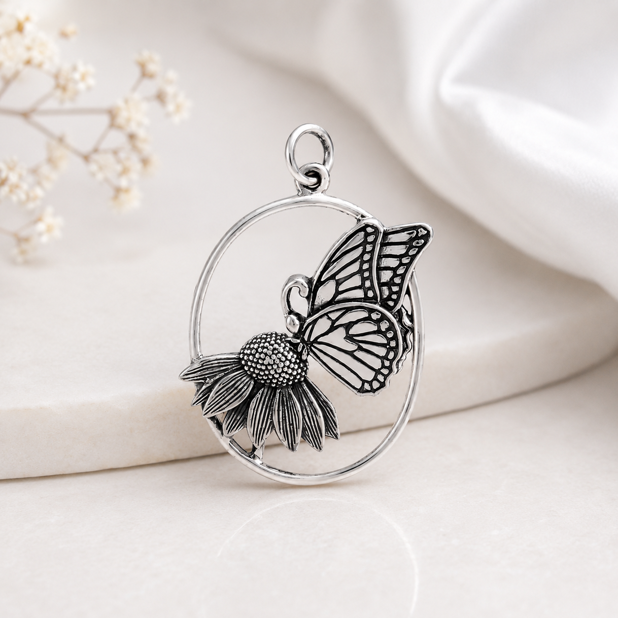 Butterfly Bloom Pendant Necklace