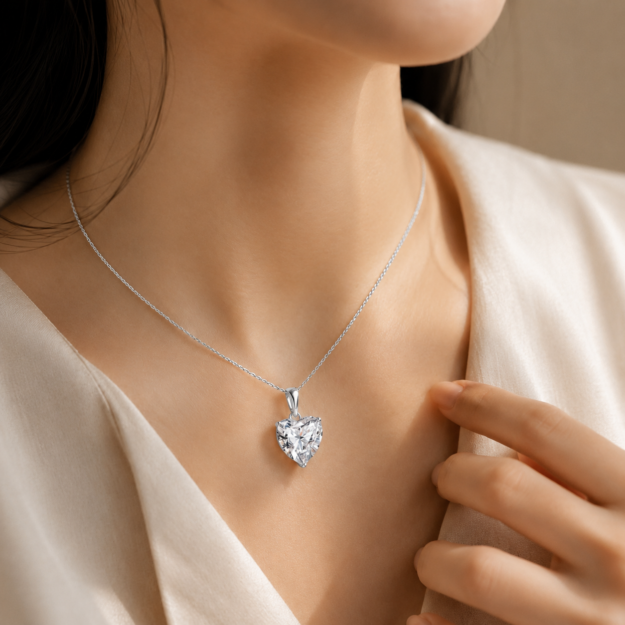 Timeless Heart Crystal Necklace